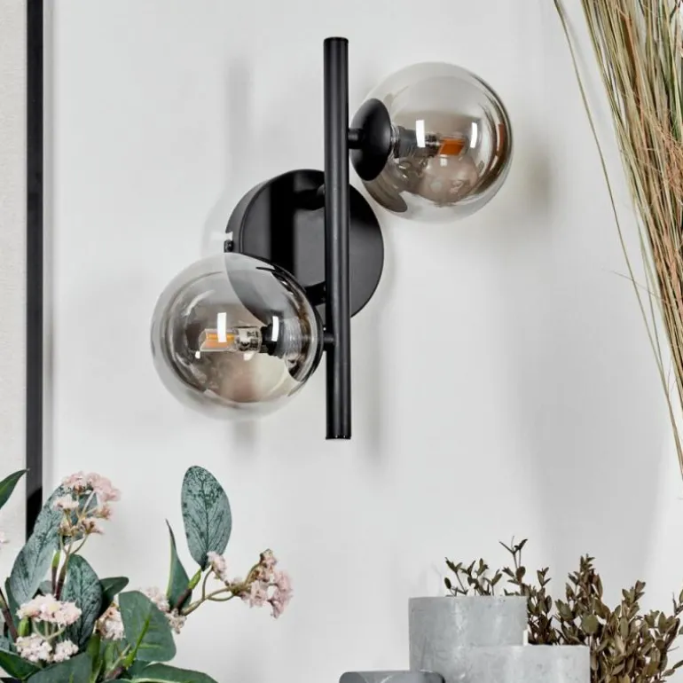 Applique murale - Verre Chehalis Fumé, 2 lumières