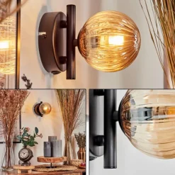 Applique murale - Verre Chehalis Ambre, 1 lumière