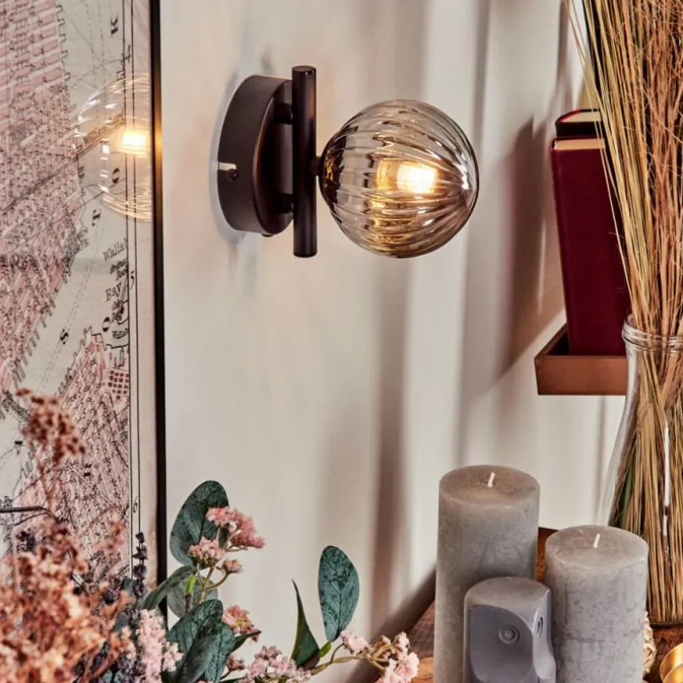 Applique murale - Verre Chehalis Fumé, 1 lumière