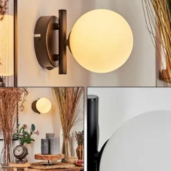 Applique murale - Verre Chehalis Blanc, 1 lumière