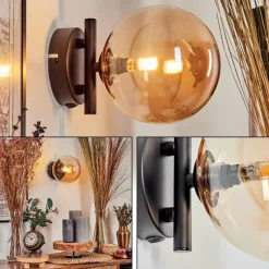 Applique murale - Verre Chehalis Ambre, 1 lumière