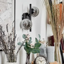 Applique murale - Verre Chehalis Fumé, 2 lumières