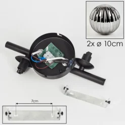 Applique murale - Verre Chehalis Fumé, 2 lumières