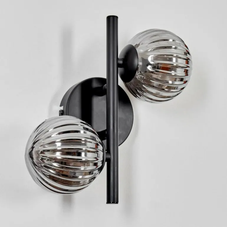 Applique murale - Verre Chehalis Fumé, 2 lumières