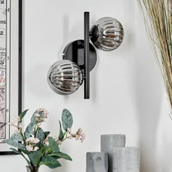 Applique murale - Verre Chehalis Fumé, 2 lumières