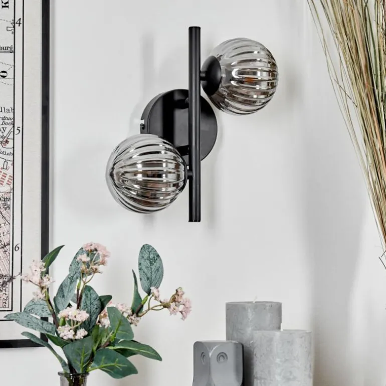 Applique murale - Verre Chehalis Fumé, 2 lumières