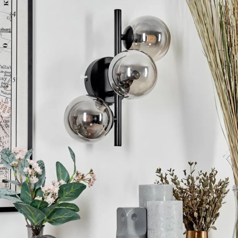 Applique murale - Verre Chehalis Fumé, 3 lumières