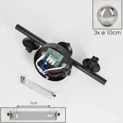 Applique murale - Verre Chehalis Fumé, 3 lumières