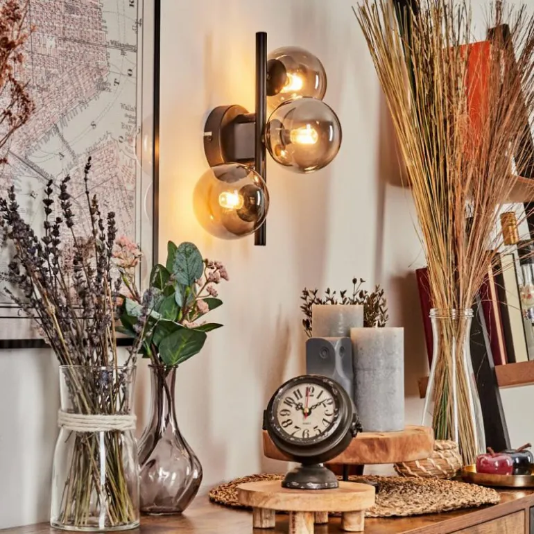 Applique murale - Verre Chehalis Fumé, 3 lumières