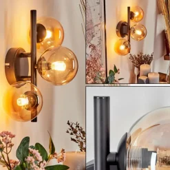 Applique murale - Verre Chehalis Ambre, 3 lumières