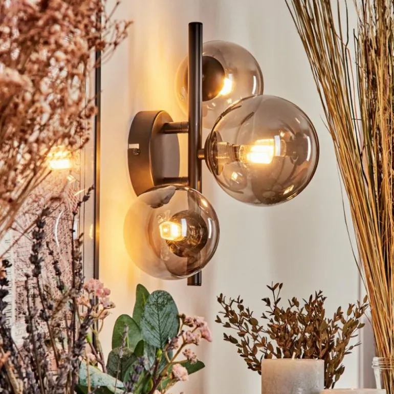 Applique murale - Verre Chehalis Fumé, 3 lumières