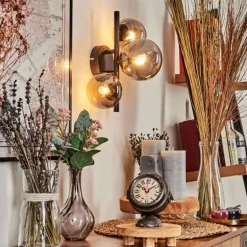 Applique murale - Verre Chehalis Fumé, 3 lumières