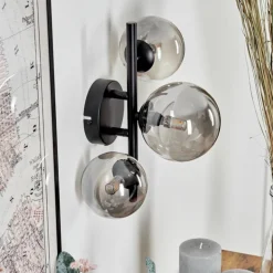 Applique murale - Verre Chehalis Fumé, 3 lumières