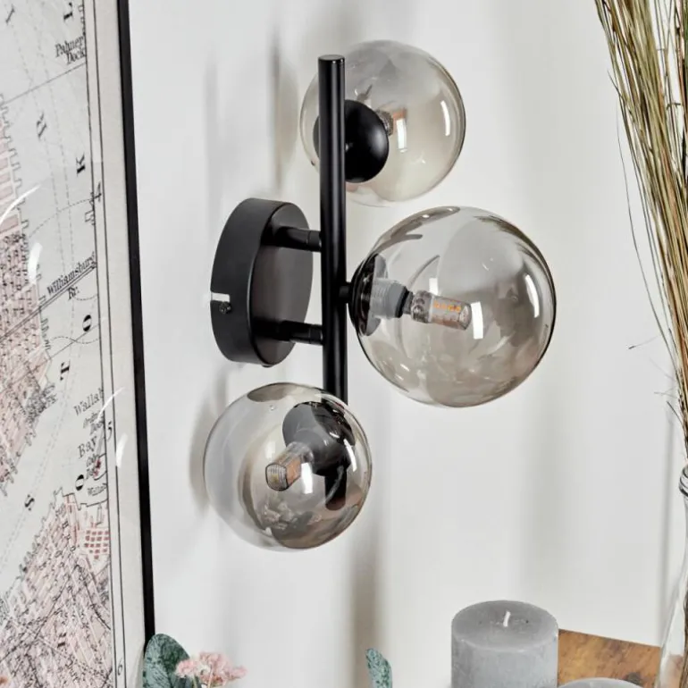 Applique murale - Verre Chehalis Fumé, 3 lumières