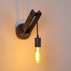 Applique murale Aarhus Gris, Noir, 1 lumière