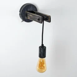 Applique murale Aarhus Gris, Noir, 1 lumière