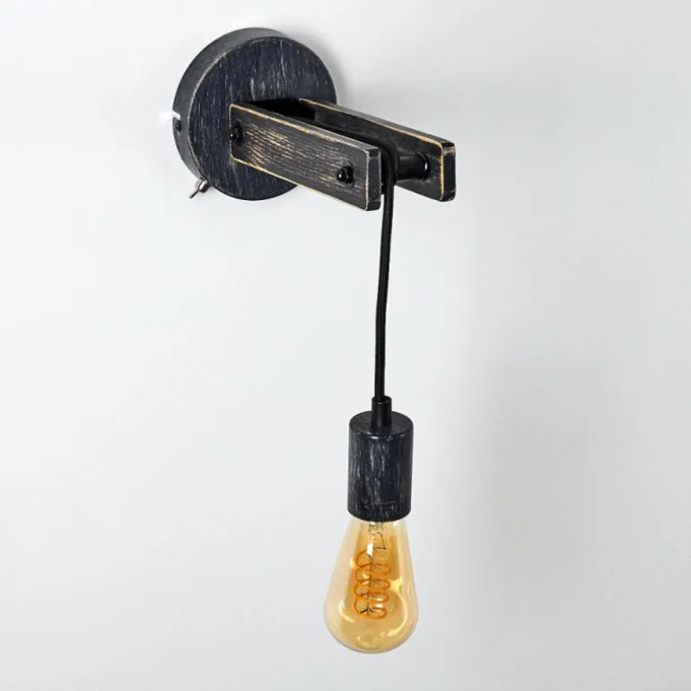 Applique murale Aarhus Gris, Noir, 1 lumière