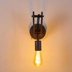 Applique murale Aarhus Gris, Noir, 1 lumière