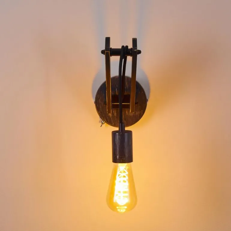 Applique murale Aarhus Gris, Noir, 1 lumière