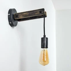 Applique murale Aarhus Gris, Noir, 1 lumière