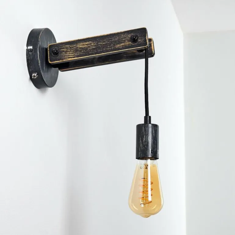 Applique murale Aarhus Gris, Noir, 1 lumière