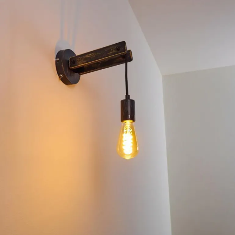 Applique murale Aarhus Gris, Noir, 1 lumière