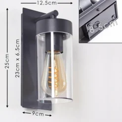 Applique murale Abaco Anthracite, 1 lumière