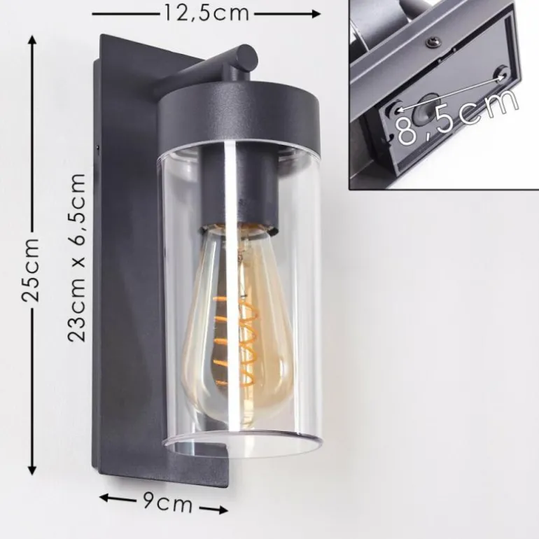 Applique murale Abaco Anthracite, 1 lumière