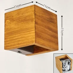 Applique murale Adak LED Bois foncé, 1 lumière