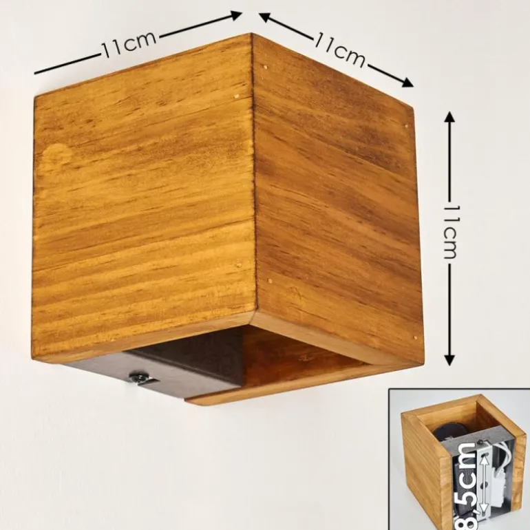 Applique murale Adak LED Bois foncé, 1 lumière