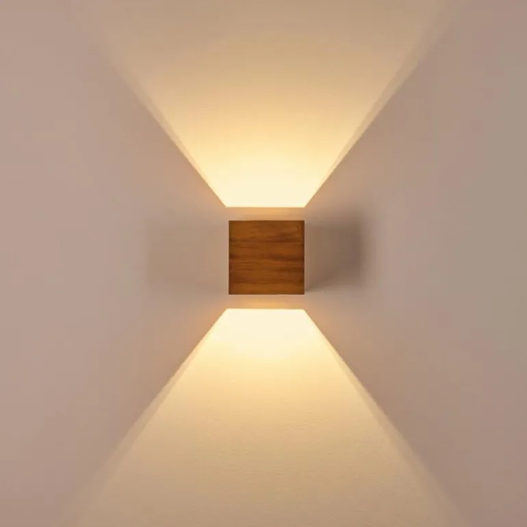 Applique murale Adak LED Bois foncé, 1 lumière