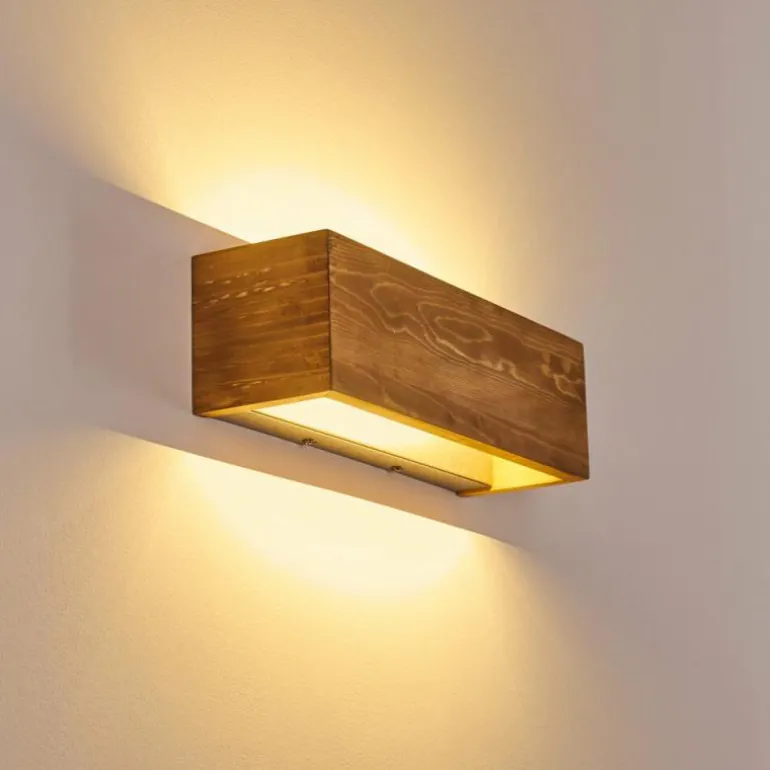 Applique murale Adak LED Bois foncé, 1 lumière