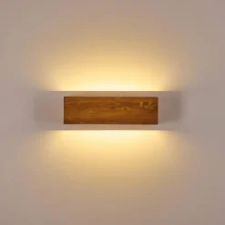 Applique murale Adak LED Bois foncé, 1 lumière