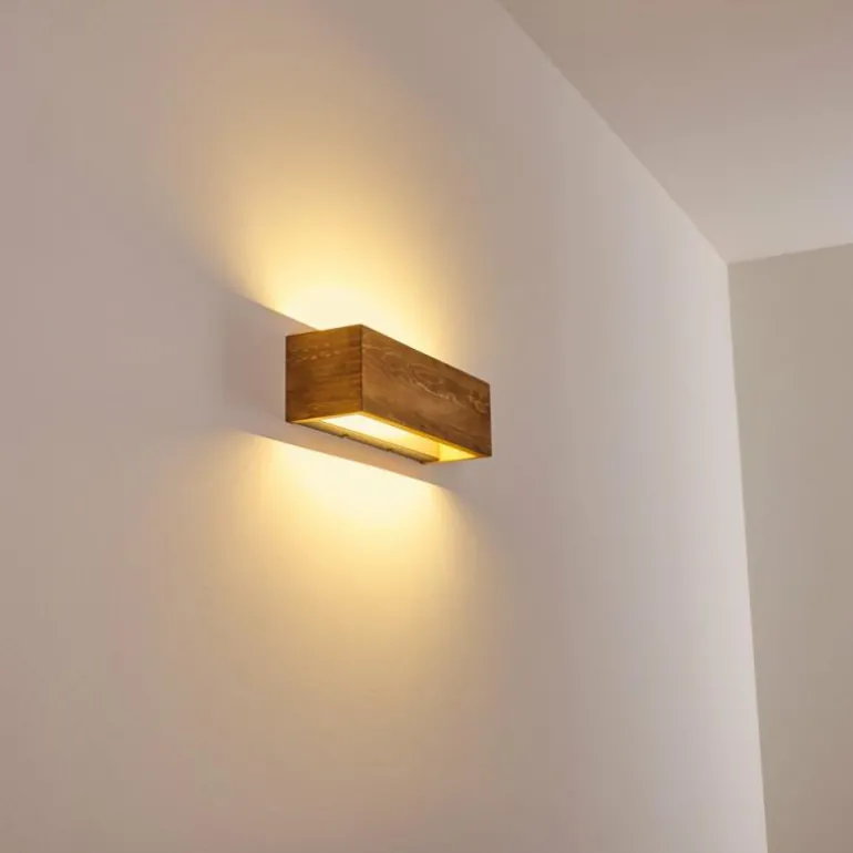 Applique murale Adak LED Bois foncé, 1 lumière
