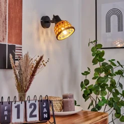 Applique murale Aeschi Noir, 1 lumière