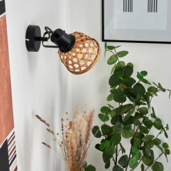 Applique murale Aeschi Noir, 1 lumière