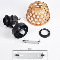 Applique murale Aeschi Noir, 1 lumière