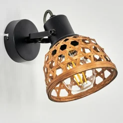 Applique murale Aeschi Noir, 1 lumière