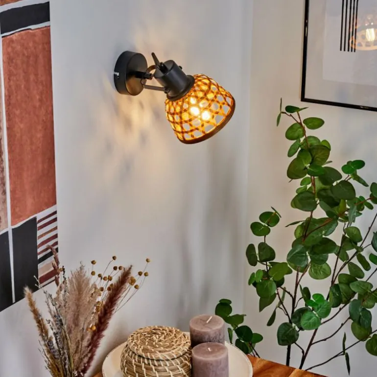 Applique murale Aeschi Noir, 1 lumière