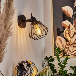 Applique murale Albreda Noir, 1 lumière