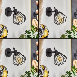 Applique murale Albreda Noir, 1 lumière