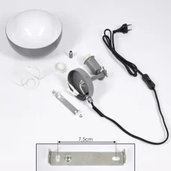 Applique murale Alikata Noir, 1 lumière