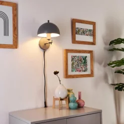 Applique murale Alikata Noir, 1 lumière