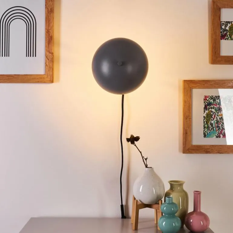 Applique murale Alikata Noir, 1 lumière