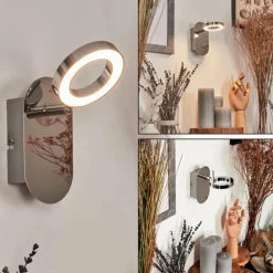 Applique murale Altamahaw LED Argenté, 1 lumière