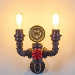 Applique murale Amal Noir, 2 lumières