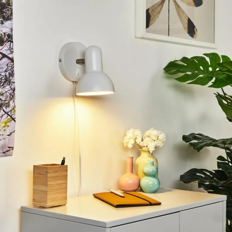 Applique murale Ambousi Chrome, Blanc, 1 lumière