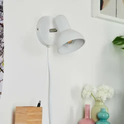 Applique murale Ambousi Chrome, Blanc, 1 lumière