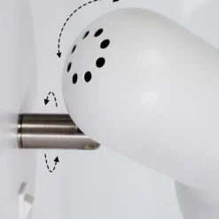 Applique murale Ambousi Chrome, Blanc, 1 lumière