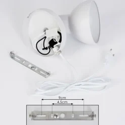 Applique murale Ambousi Chrome, Blanc, 1 lumière